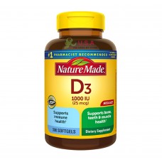 Viên uống Bổ Sung Vitamin D3 Nature Made D3 1000 IU (25mcg) 